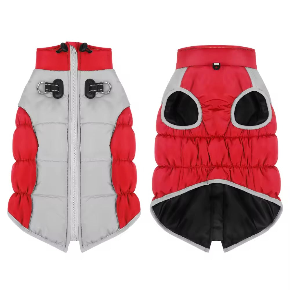 Luxury Cotton-Padded Winter Dog Clothes Cross-Border Pet Jacket for Medium to Large Dogs Outdoor Warm-Keeping Shell for Pups