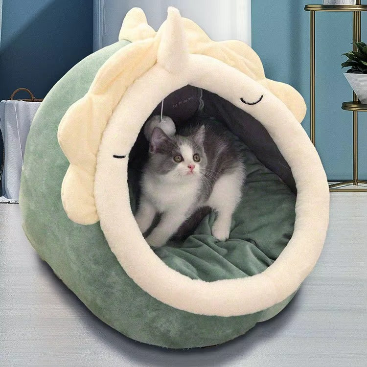 Cat Cute Nest Pet Supplies Different Size Colorful Winter Warm Enclosed Cat Bed