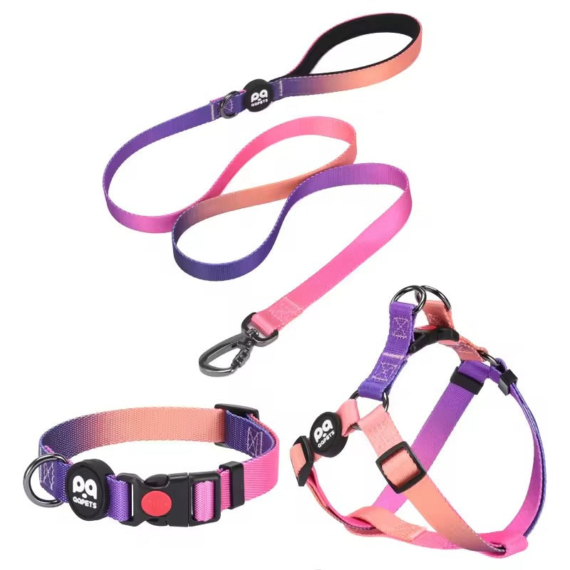 Hot Selling Wholesale Velvet Harness Vest Luxury Dog Leash and Harness Pet Dog Collar