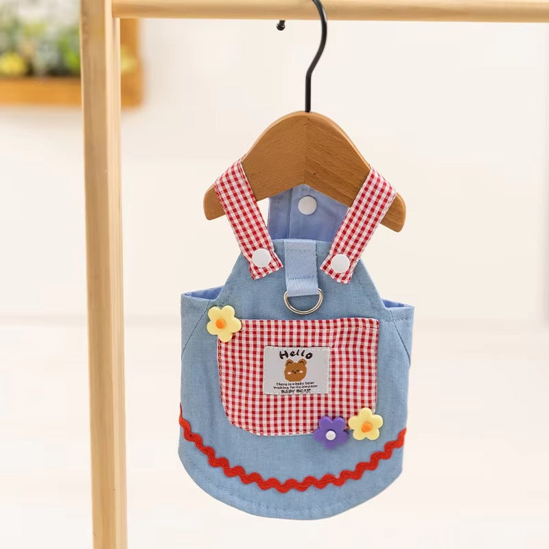 New Summer Denim Dress for Small and Medium-Sized Dogs Thin Dog Spring Clothes Pet Clothes