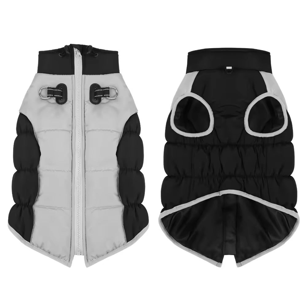 Luxury Cotton-Padded Winter Dog Clothes Cross-Border Pet Jacket for Medium to Large Dogs Outdoor Warm-Keeping Shell for Pups