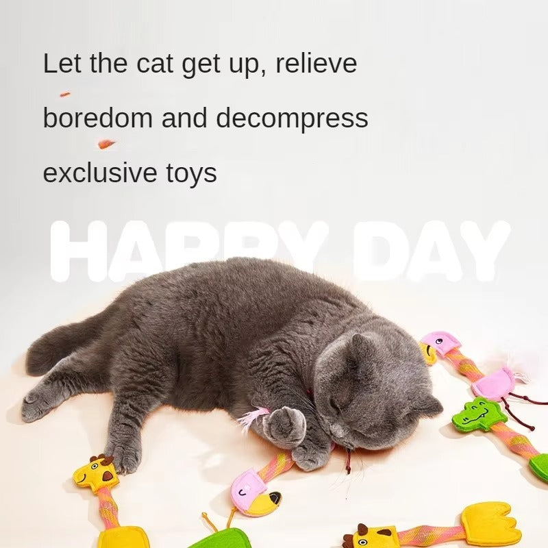 Two Focus Self-Hi Interactive Catnip Toy Molar Teaser Cat Toy for Cat Movement & Supplies