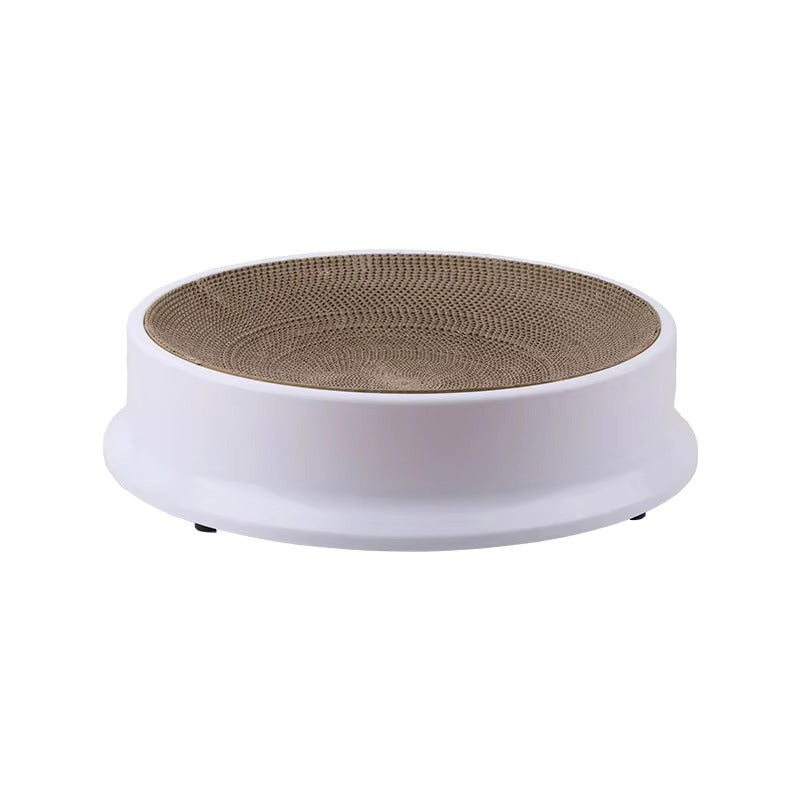 Compass Round Replaceable Corrugated Paper Scratch Resistant Plastic Cat Litter Combination Pet Scratch Board