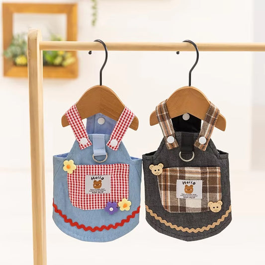 New Summer Denim Dress for Small and Medium-Sized Dogs Thin Dog Spring Clothes Pet Clothes