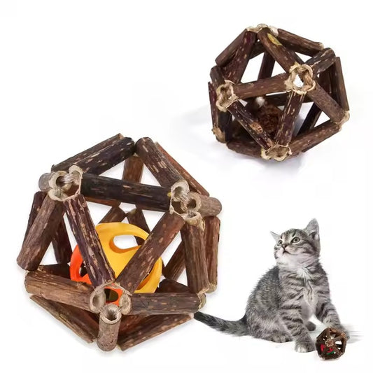 Actinidia Polygama Bell Toy Ball Insect Gall Fruit Cat Snack Molar Teeth Cleaning
