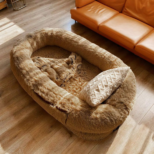 Dog Kennel Winter Warm Removable Washable Large Sponge Mat Pet Sleeping Pad Large Bed.
