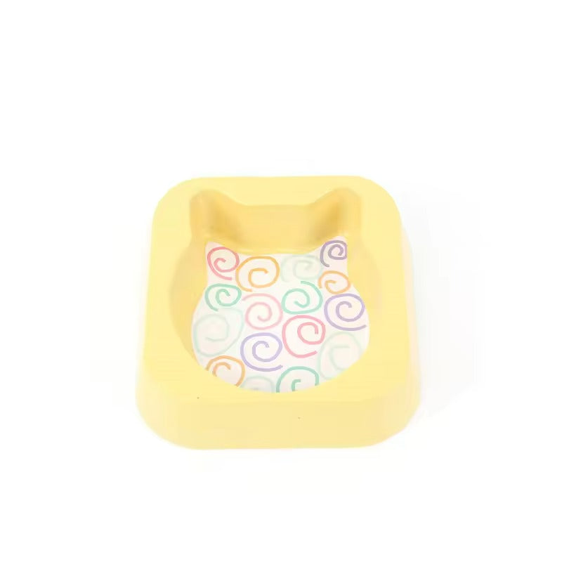 Bamboo Fiber Cartoon Pet Bowl - Dual-Purpose Water & Food Basin