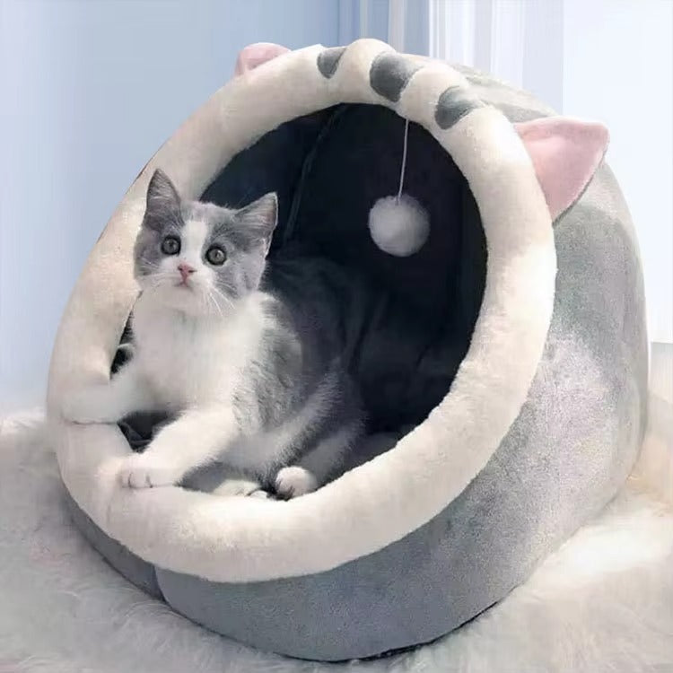 Cat Cute Nest Pet Supplies Different Size Colorful Winter Warm Enclosed Cat Bed