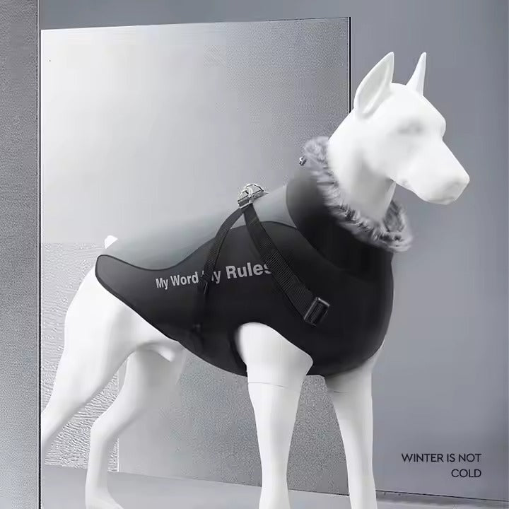 Luxury XXL Dog Coat Winter Warm Reflective Shell Jacket for Large Dogs Cotton with Thickened Fleece Lining Popular Pet Clothing