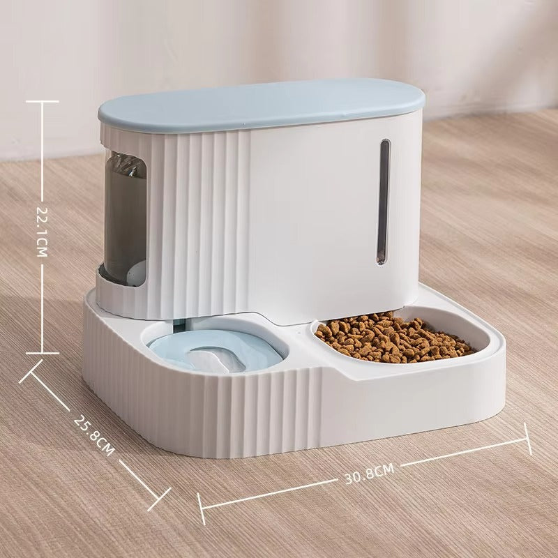 Large Capacity Cat Dog Food Bowl Automatic Feeder With Dry Food Storage Cat Drinking Water Bowl Eco-Friendly Material