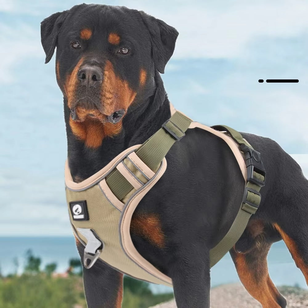 Nylon Dog Leash Vest with Reflective Chest Strap Large Dog Pet Harness with Hand-Holding Rope Explosion-Proof for Big Dogs