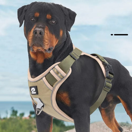 Nylon Dog Leash Vest with Reflective Chest Strap Large Dog Pet Harness with Hand-Holding Rope Explosion-Proof for Big Dogs