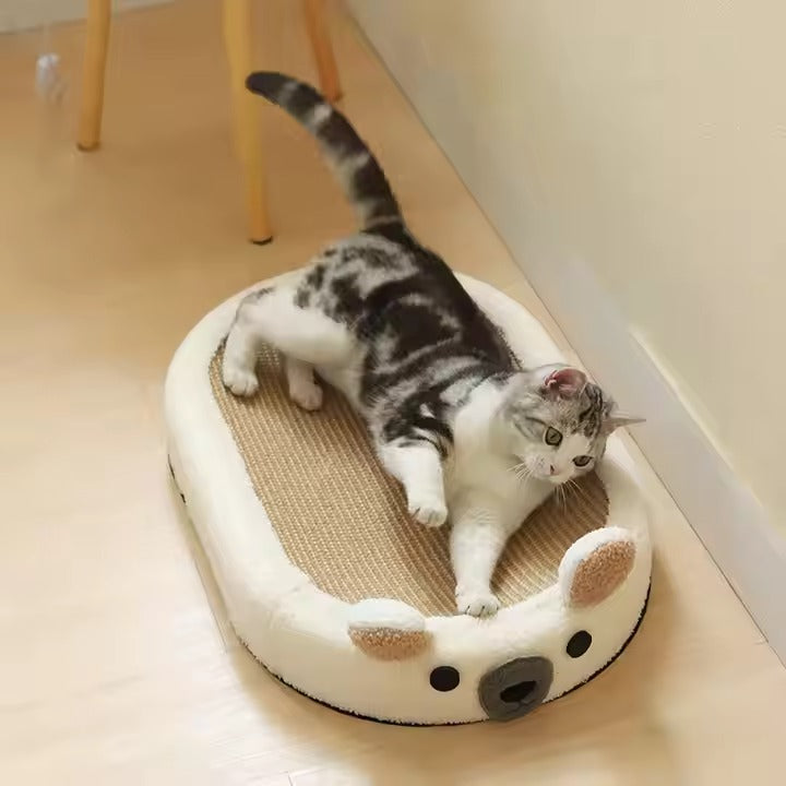 Sisal Cat Scratch Board with Nest Grinding Claw Wear-Resistant Sisal Basin Integrated Play & Sleep Non-Chip Cat Supplies Mat Pad