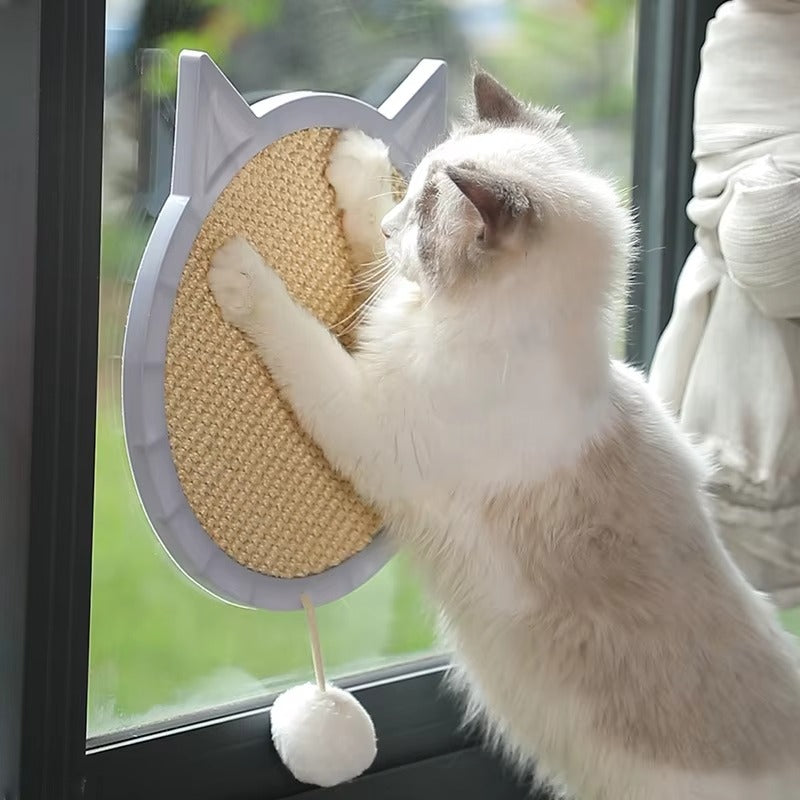 Cat Scratching Board Wear-Resistant Sisal Hemp Plush-Scratch-Resistant Suction Cup Cat Toy Velvet Padded Sustainable