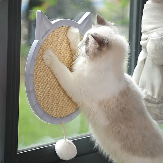 Cat Scratching Board Wear-Resistant Sisal Hemp Plush-Scratch-Resistant Suction Cup Cat Toy Velvet Padded Sustainable