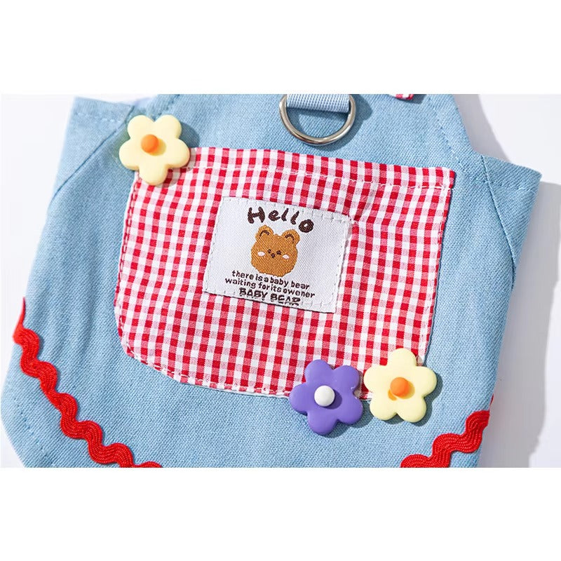 New Summer Denim Dress for Small and Medium-Sized Dogs Thin Dog Spring Clothes Pet Clothes
