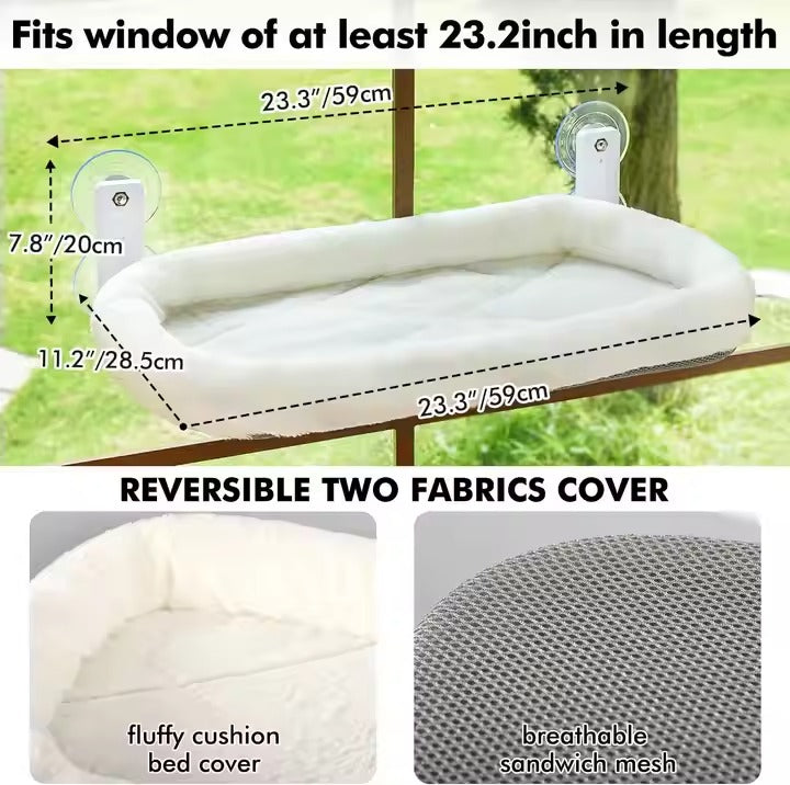 Shengfeng Home Wall Hanging Transparent Nest Hammock Travel-Friendly Cat Bed Perch with Cat Accessories