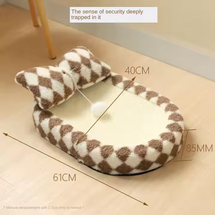 Sisal Cat Scratch Board with Nest Grinding Claw Wear-Resistant Sisal Basin Integrated Play & Sleep Non-Chip Cat Supplies Mat Pad