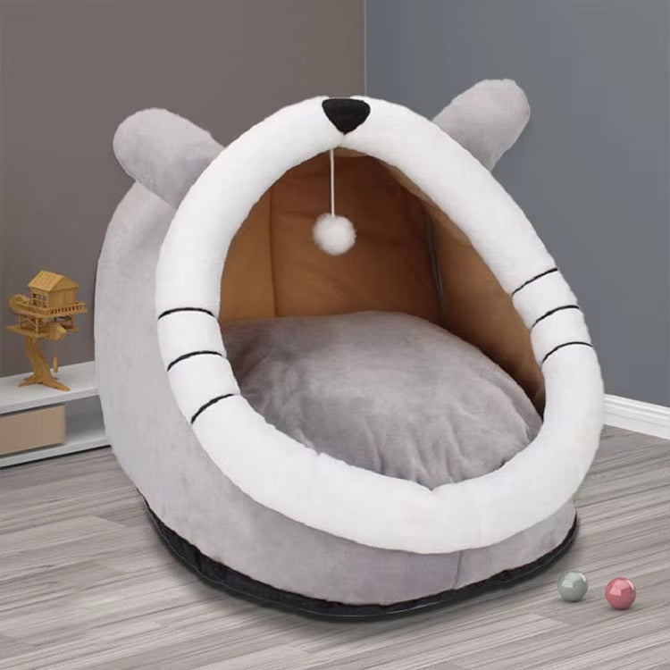 Cat Cute Nest Pet Supplies Different Size Colorful Winter Warm Enclosed Cat Bed