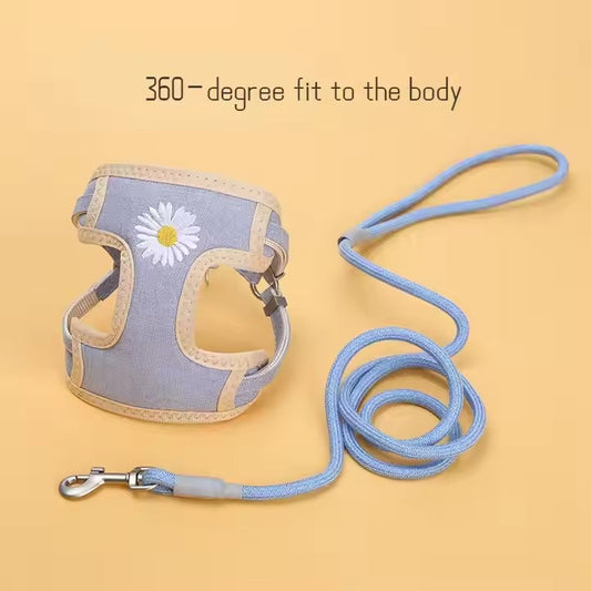 Mesh Cat Chest Harness Vest-style Clothes Traction Rope