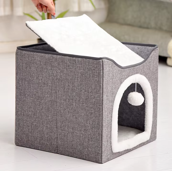 Shengfeng Large Detachable and Washable Double-layer Dog Kennel for All Seasons and Foldable Cat Bed