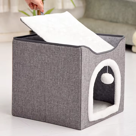 Shengfeng Large Detachable and Washable Double-layer Dog Kennel for All Seasons and Foldable Cat Bed