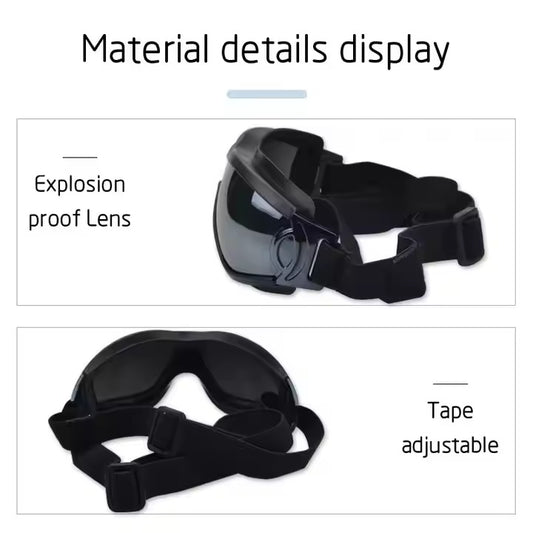 Adjustable Strap Dog Sunglasses - UV Protection Waterproof Goggles for Large Dogs - Foldable Pet Sunglasses