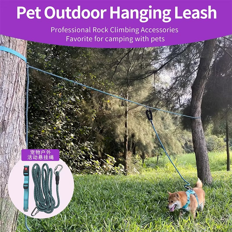 Multi-Color Reflective Anti-Wind Outdoor Dog Leash Solid Pattern Pet Rope with Hand-Holding Feature Pet Supplies