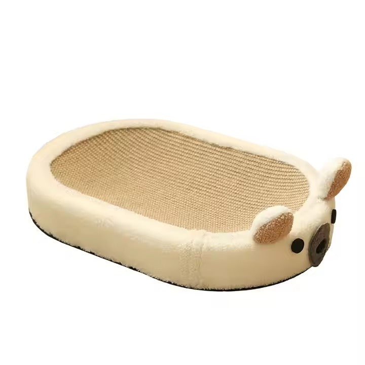 Sisal Cat Scratch Board with Nest Grinding Claw Wear-Resistant Sisal Basin Integrated Play & Sleep Non-Chip Cat Supplies Mat Pad