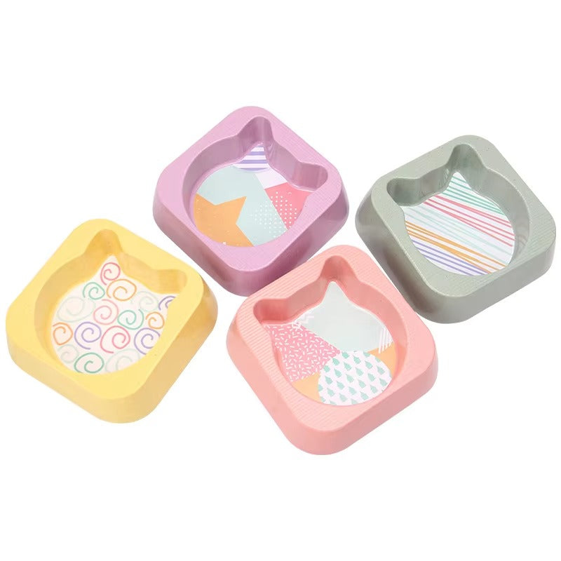 Bamboo Fiber Cartoon Pet Bowl - Dual-Purpose Water & Food Basin