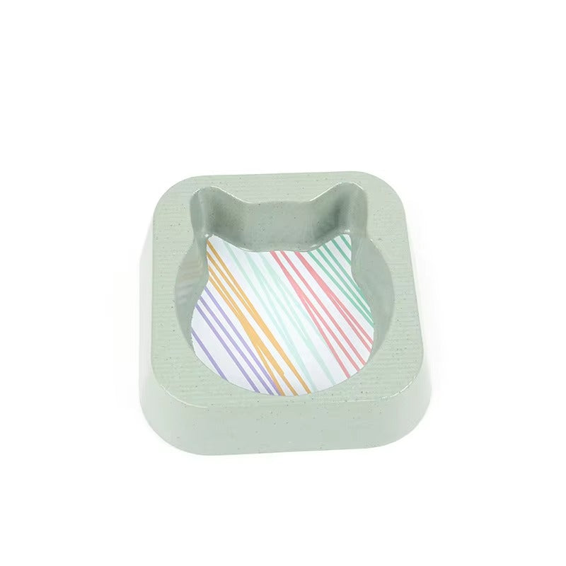 Bamboo Fiber Cartoon Pet Bowl - Dual-Purpose Water & Food Basin