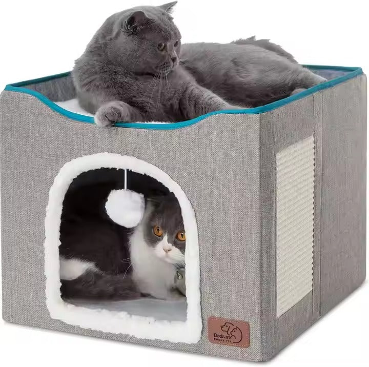 Shengfeng Large Detachable and Washable Double-layer Dog Kennel for All Seasons and Foldable Cat Bed