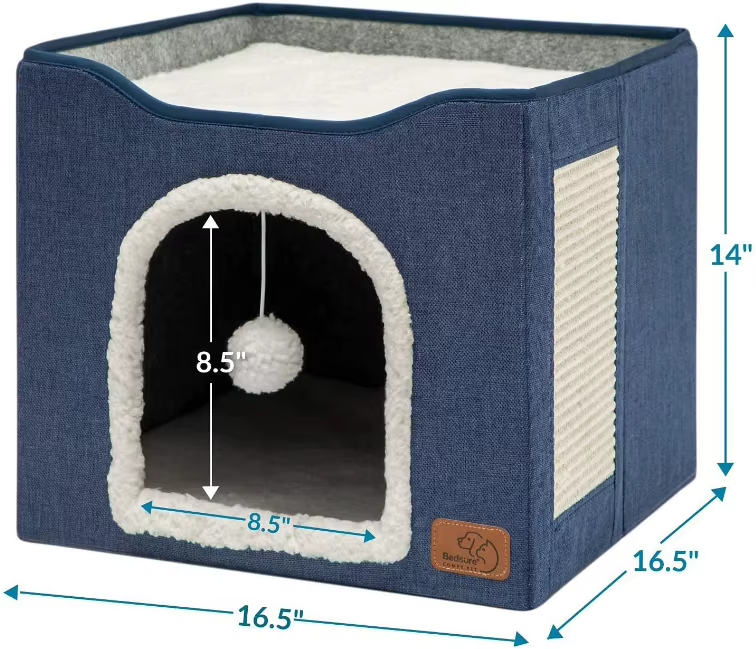 Shengfeng Large Detachable and Washable Double-layer Dog Kennel for All Seasons and Foldable Cat Bed