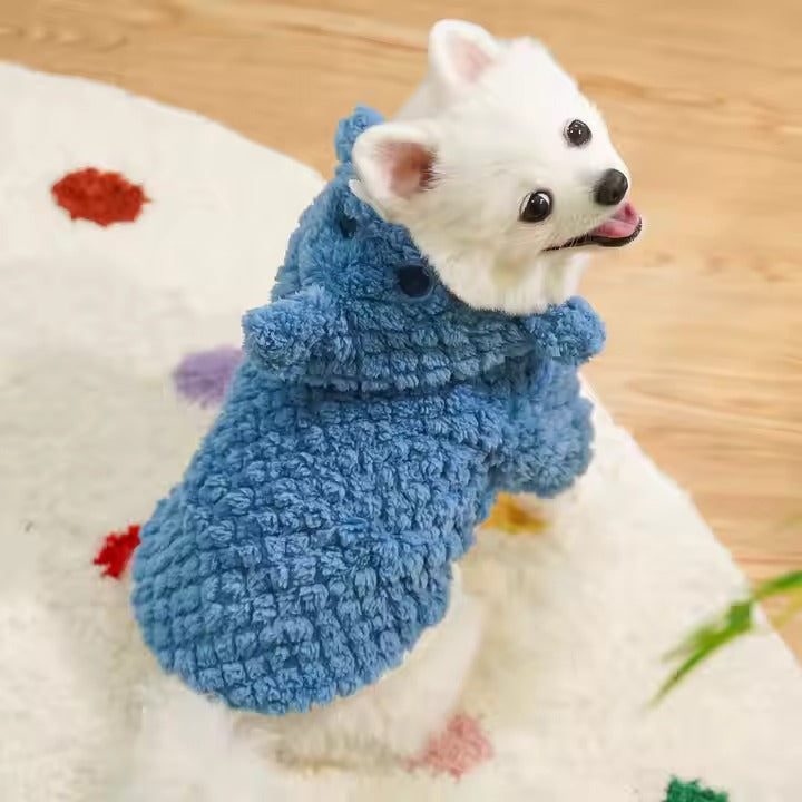 Shark Cute Plush Pet Dog Cat Clothes Funny Fleece-Lined Transformation Medium-Sized Winter and Spring Season Pet Supplies
