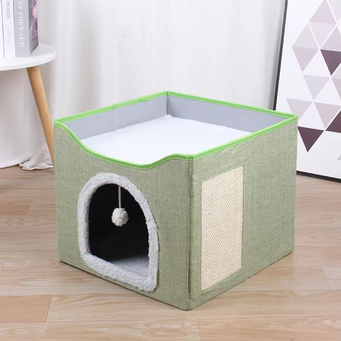Shengfeng Large Detachable and Washable Double-layer Dog Kennel for All Seasons and Foldable Cat Bed