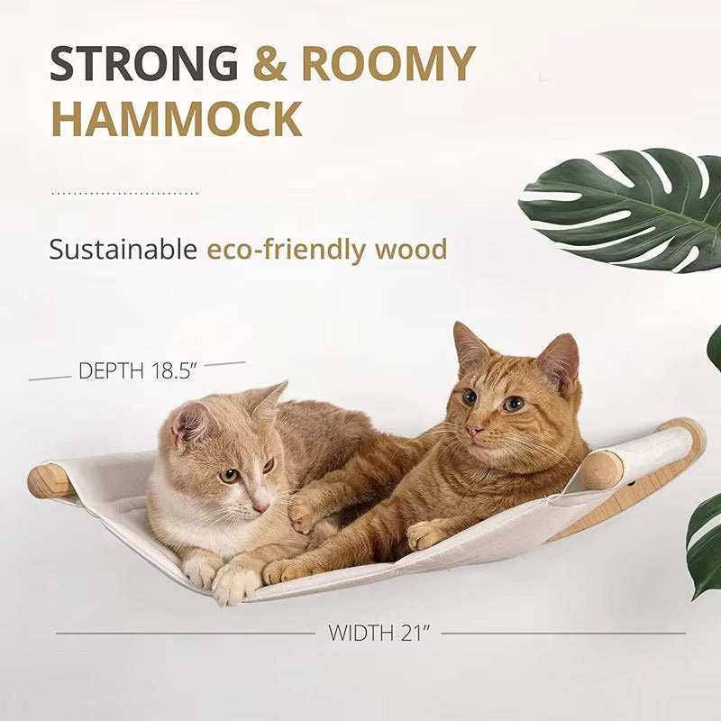 Solid Wood Wall Cat Climbing Frame Capsule Summer Integrated Springboard Ladder Cat Accessories Board Toy