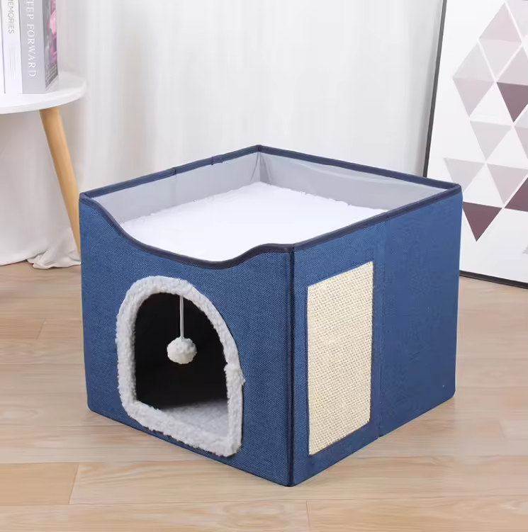 Shengfeng Large Detachable and Washable Double-layer Dog Kennel for All Seasons and Foldable Cat Bed