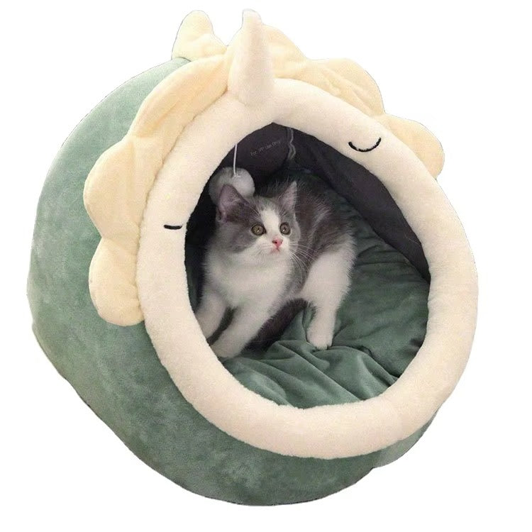 Cat Cute Nest Pet Supplies Different Size Colorful Winter Warm Enclosed Cat Bed